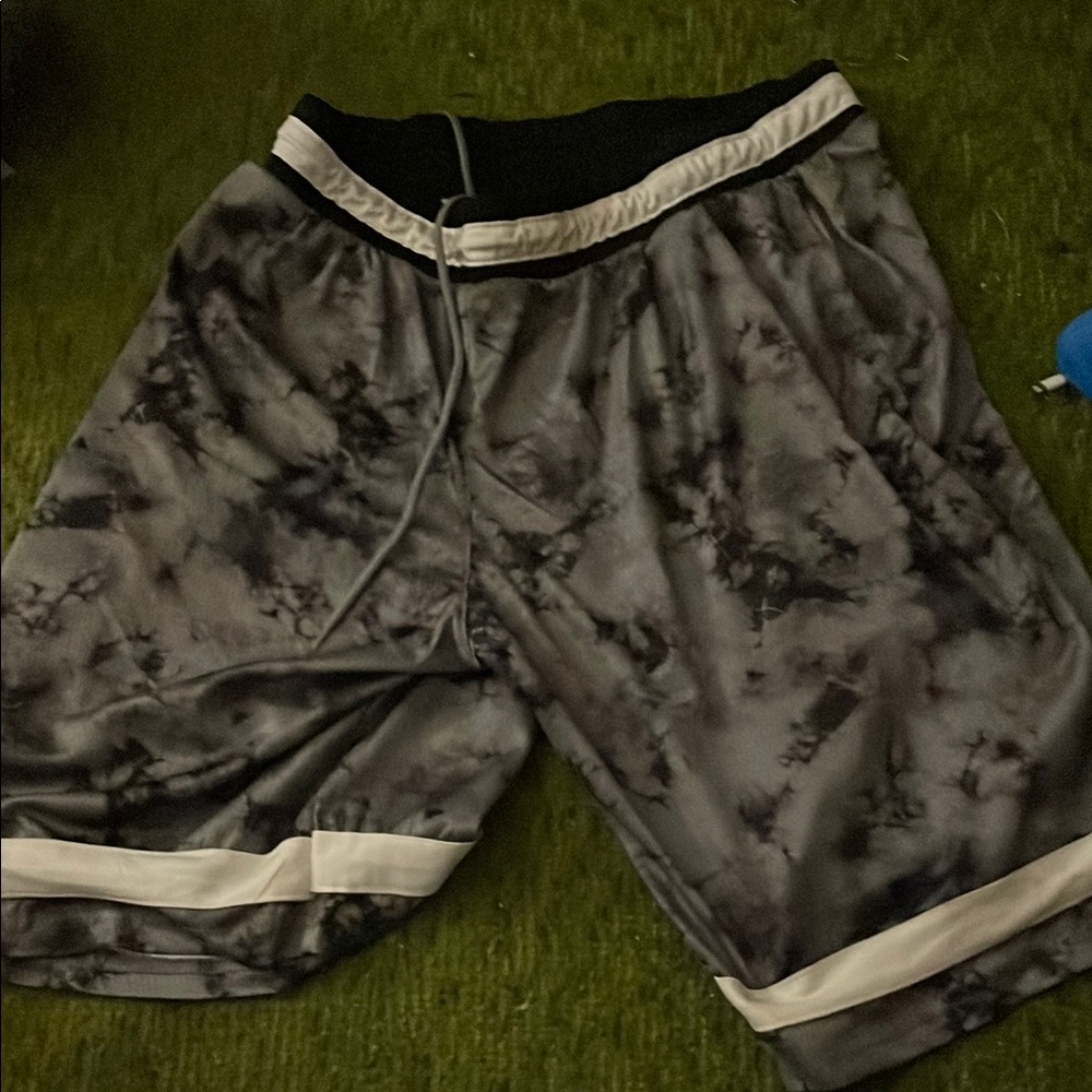 Men's Gray Tie-Dye Shorts